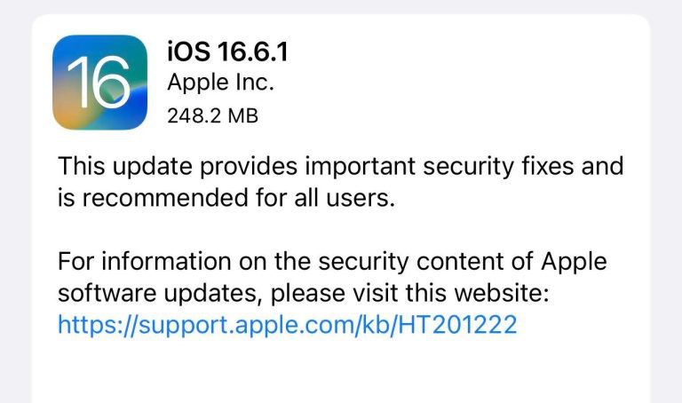 iOS 16.6.1: Apple issues critical iPhone update to fix Sudden Wallet
